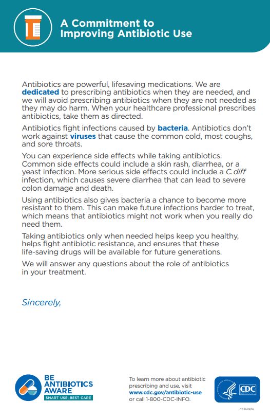 A commitment to improving antibiotic use