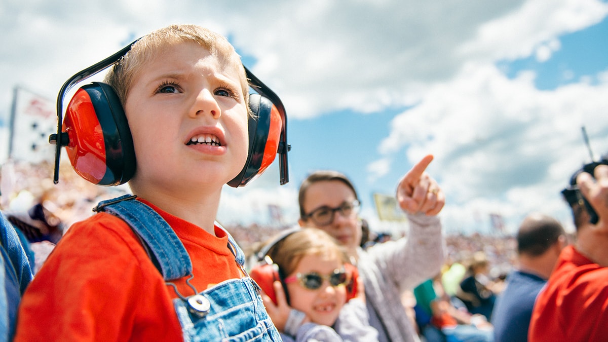 child at racing event